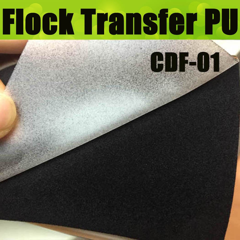 CDF-01 블랙 몰려 들고 열 전송 비닐 의류 최고 품질, 무리 전송 pu 필름 크기: 50*100 cm/lot 무료 배송